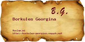 Borkules Georgina névjegykártya